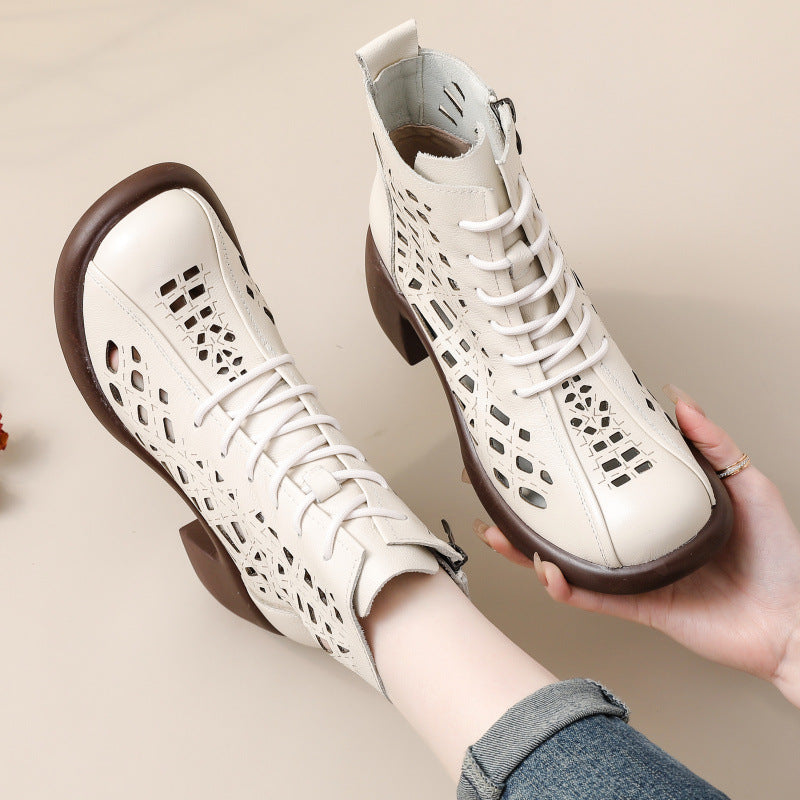 Women's Style Chunky Ankle Soft Bottom Wild Heels