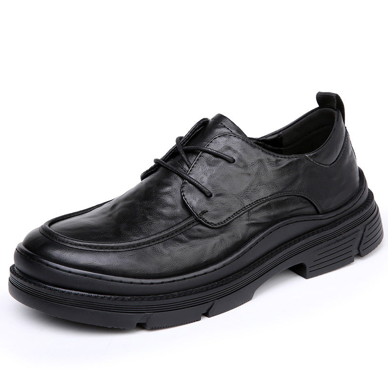 Men's Breathable Trendy Versatile Platform Business Formal Leather Shoes