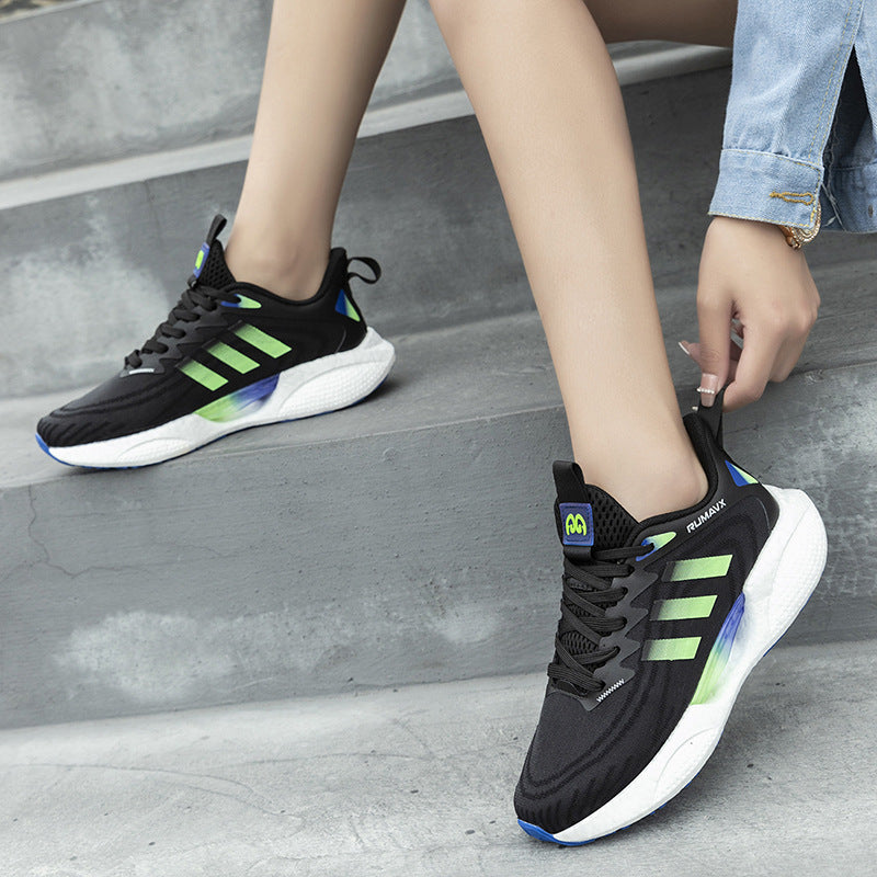 Women's & Men's Running Mesh Breathable Green Less Versatile Sneakers