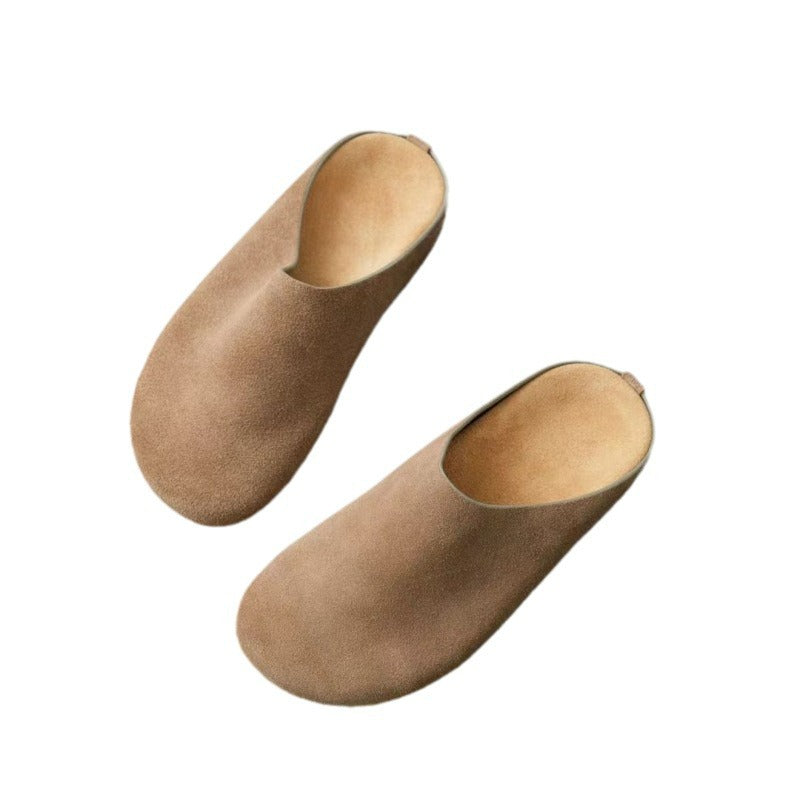 Version Thick-soled Slip-on Closed Toe Half Sandals