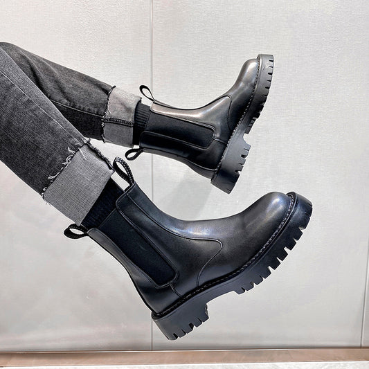 Men's Bottom Small Size British Style Short Boots