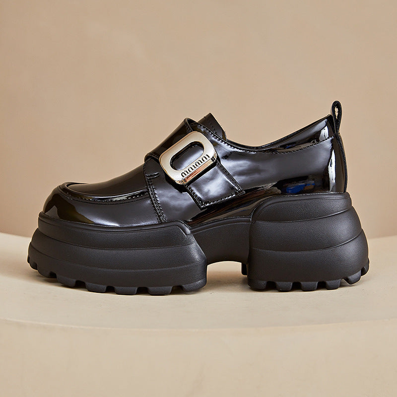 Women's Patent For Spring Magic Stick Thick Women's Shoes