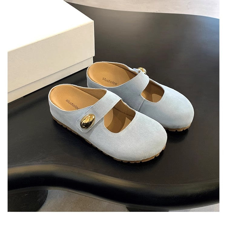 Beans Round Toe Soft Adorable Mary Jane Slippers