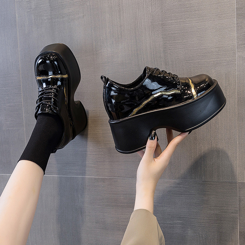 European Style British Autumn Chunky Platform Casual Shoes