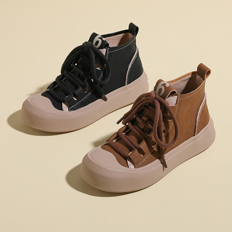 Women's Vintage Genuine Made Korean Platform Big Boots