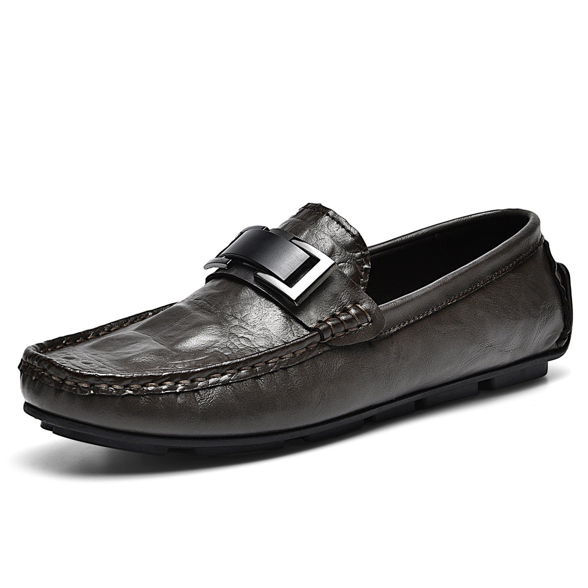 Men's Live Crocodile Pattern Plus Size Lazy Driving British Men's Casual Shoes