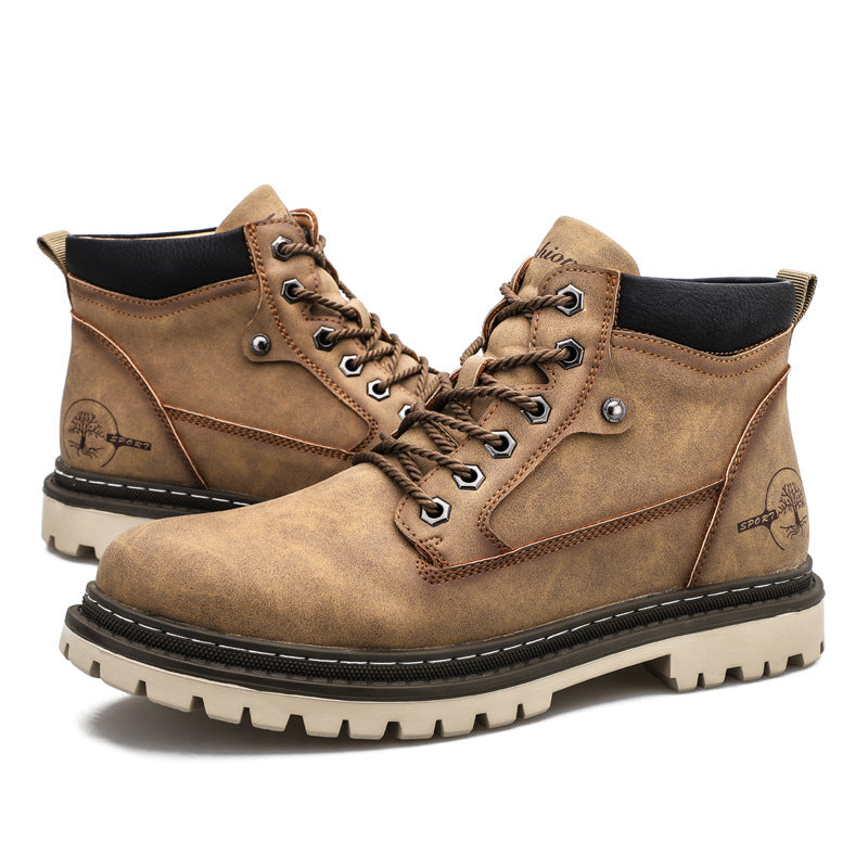 Men's Trendy Autumn British Style Martin Overalls Boots