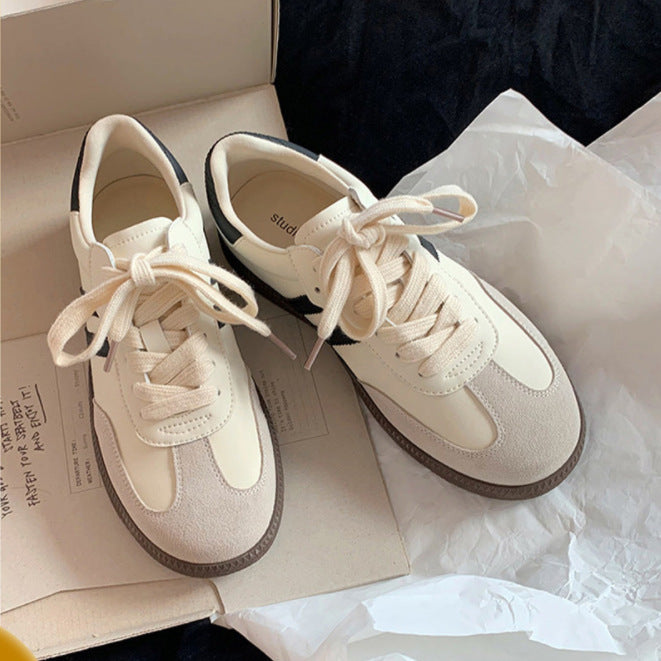 Retro Easy Matching Color Flat German Women's Sports Shoes