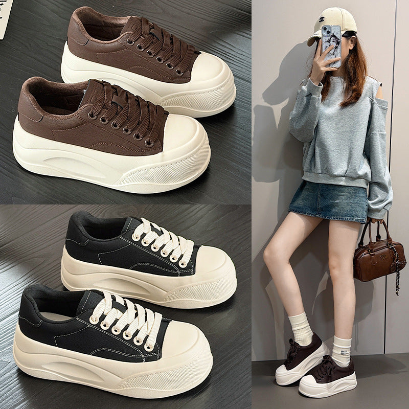 Women's Super Light White Fleece Platform Flat Men's Shoes