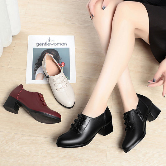 Women's Single Low Soft Bottom Surface Workplace Heels