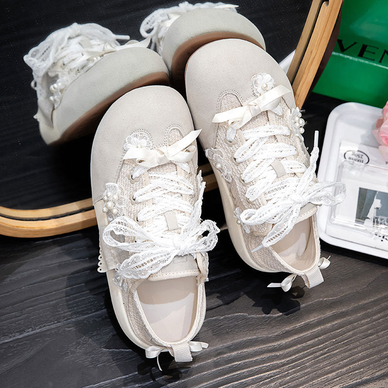 Ballet Style Korean Fashion Summer Lace Casual Shoes