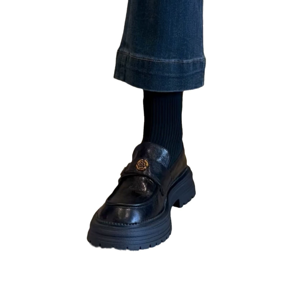 Women's Lazy Chunky Skinny Retro Style Thick Bottom Boots