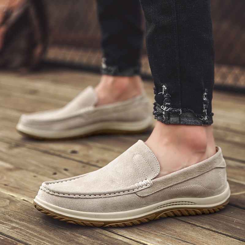 Men's Suede Tods Korean Fashion Slip-on Breathable Comfortable Men's Casual Shoes