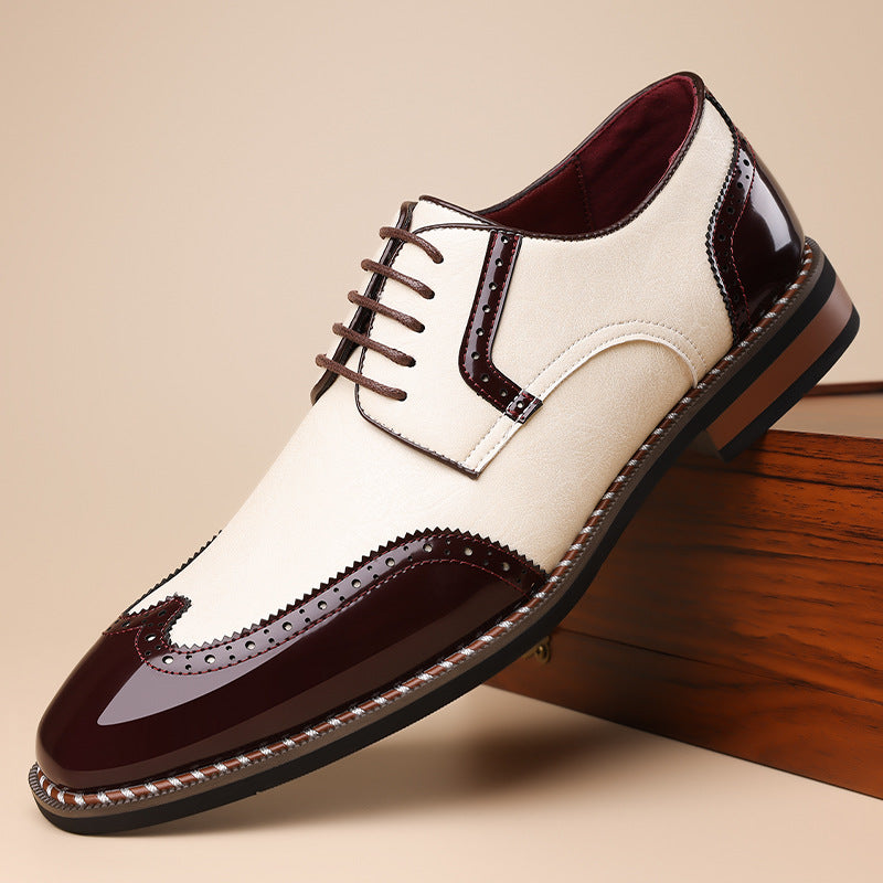 Popular Men's Comfortable Breathable Trendy Pointed Leather Shoes