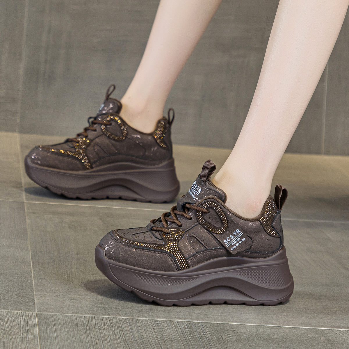 Women's Autumn Explosion Thick Bottom Fashion Small Dad Women's Casual Shoes