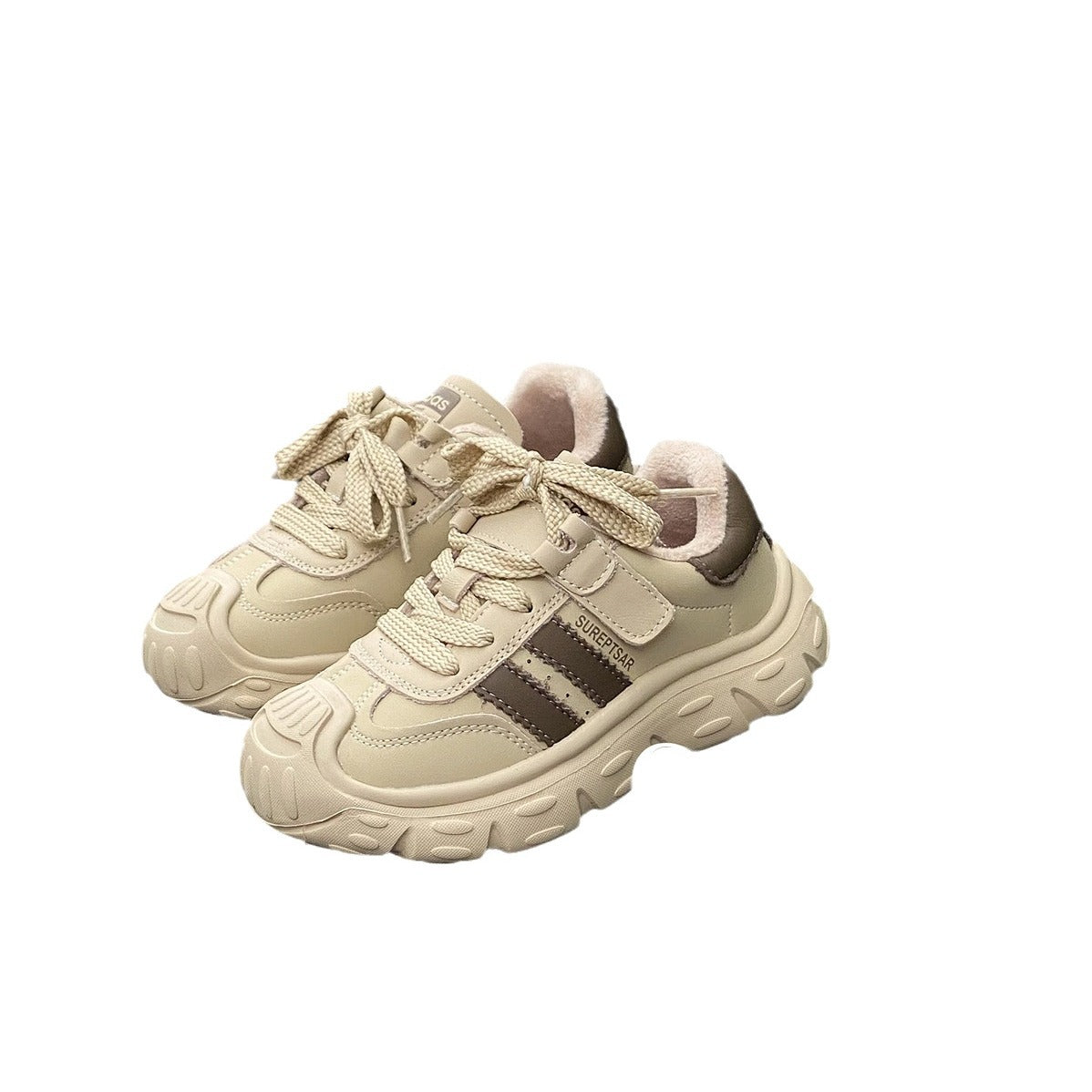 Children's Winter Fleece-lined German Training Korean Boys Kid's Sneakers