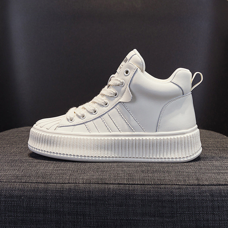 Women's Elevator White Sports Korean Style Fashion Casual Shoes