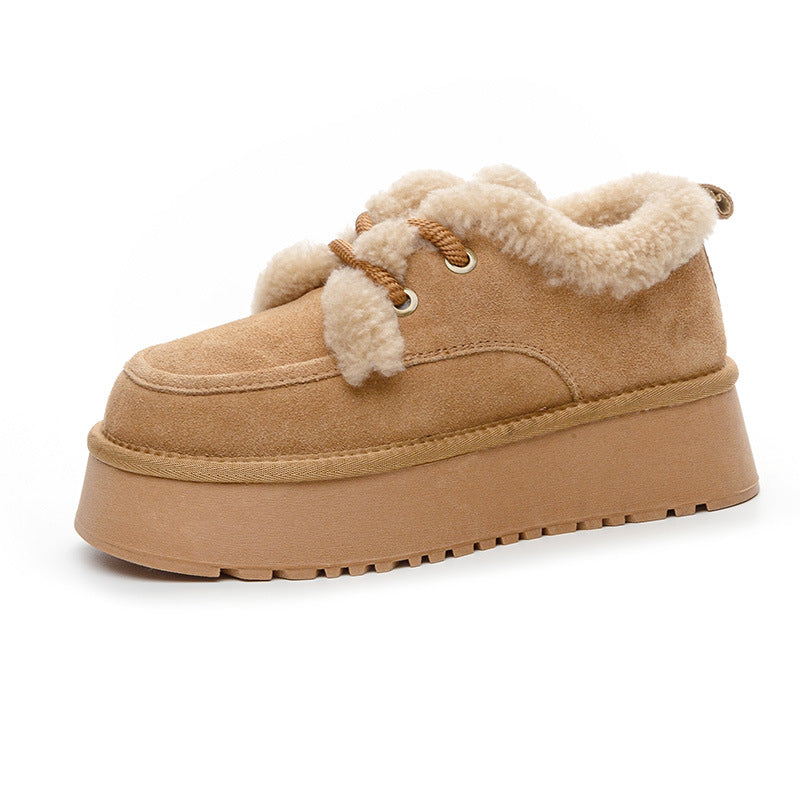 Women's Winter Warm Fashion Fleece-lined Thickened Cotton Snow Boots