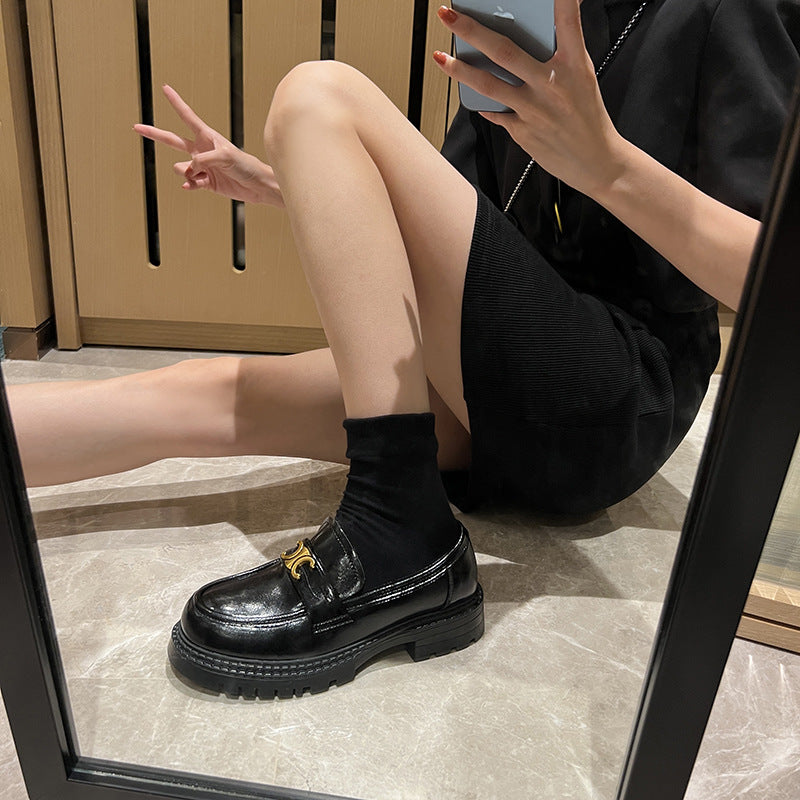 Women's Melbourne Manor Arc Gold Buckle Slip-on Loafers