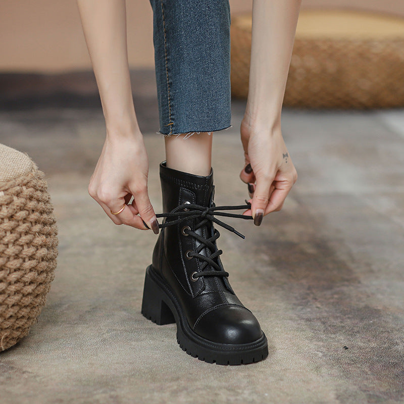Women's Martin Thick-soled British Style Short Boots