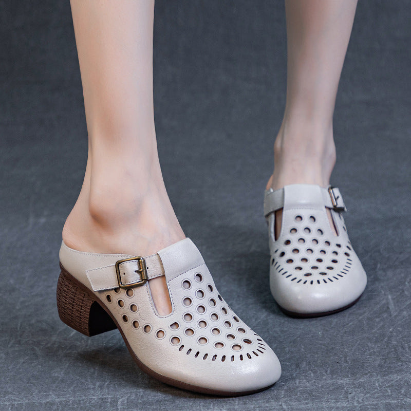 Women's Genuine Thick Soft Bottom Top Layer Slippers