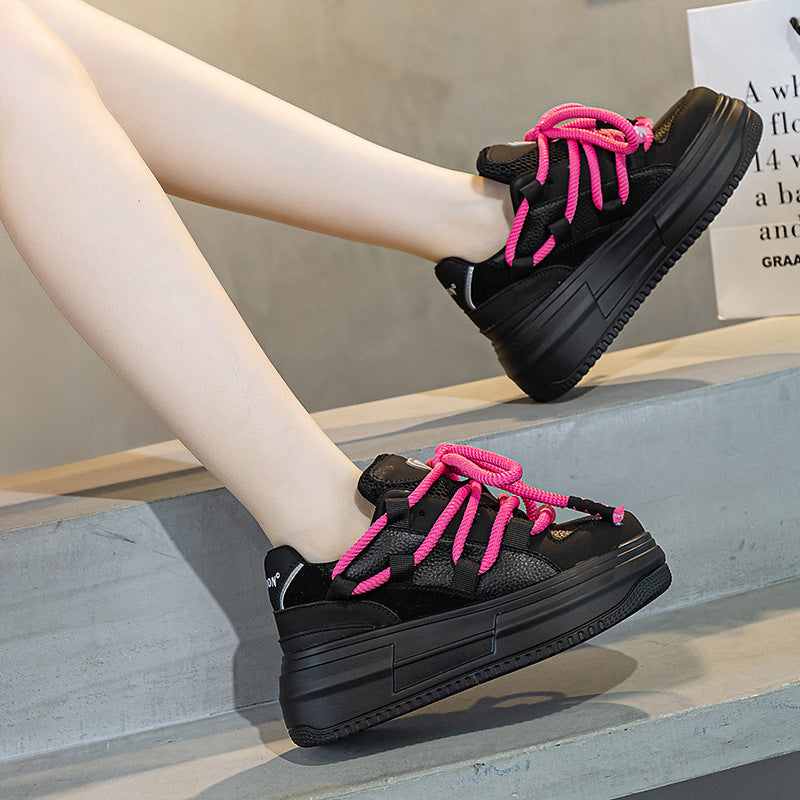 Dopamine Platform Muffin Height Increasing Insole Fashion Leisure Sneakers