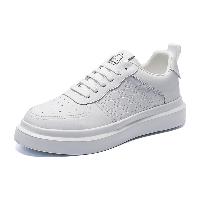 Men's Modern Tide Cowhide Easy Wear Platform Sneakers