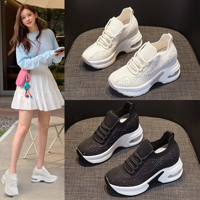 Women's Insole Summer Breathable Hollow Mesh Surface Lace Up Casual Shoes