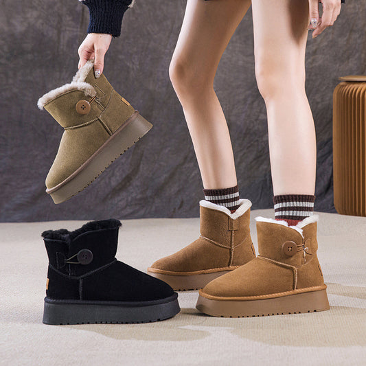 Women's Thick-soled Winter Height Increasing Cotton Short Boots