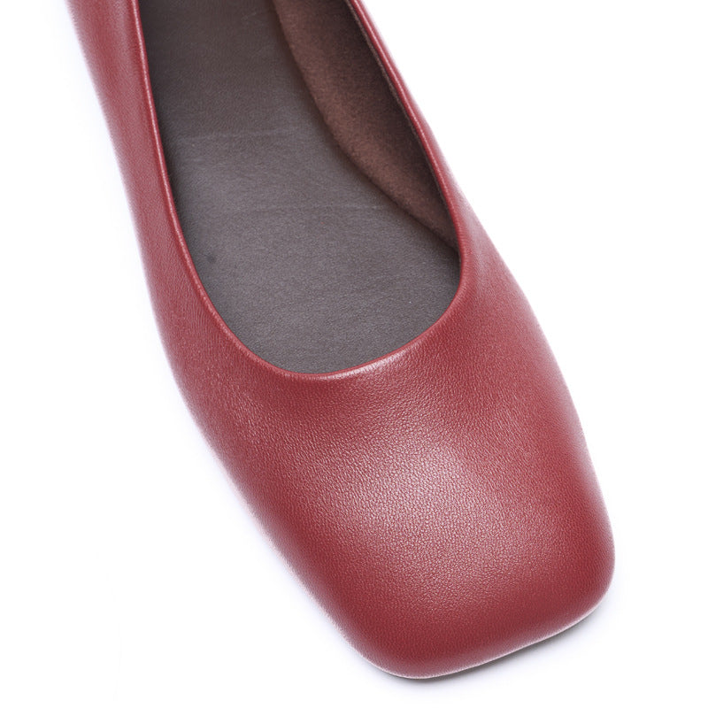 Women's Summer Flat Square Toe Ballet Low-cut Women's Fashion Shoes