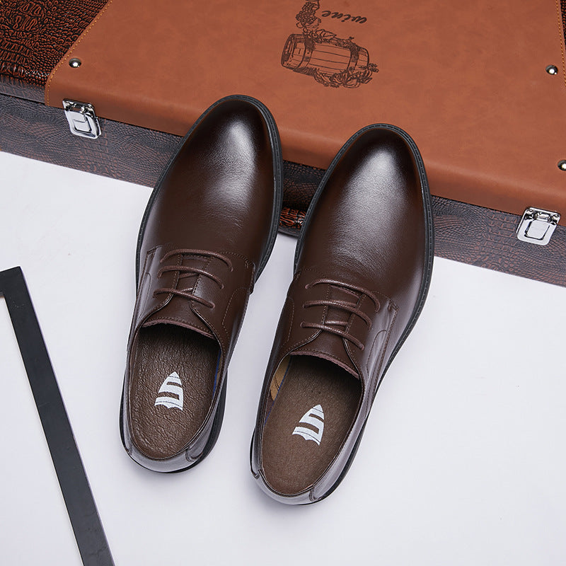 Men's Light Soft Breathable Business Autumn Genuine Leather Shoes