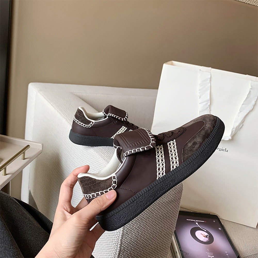 Women's Mom German Training Round Toe Fold Casual Shoes