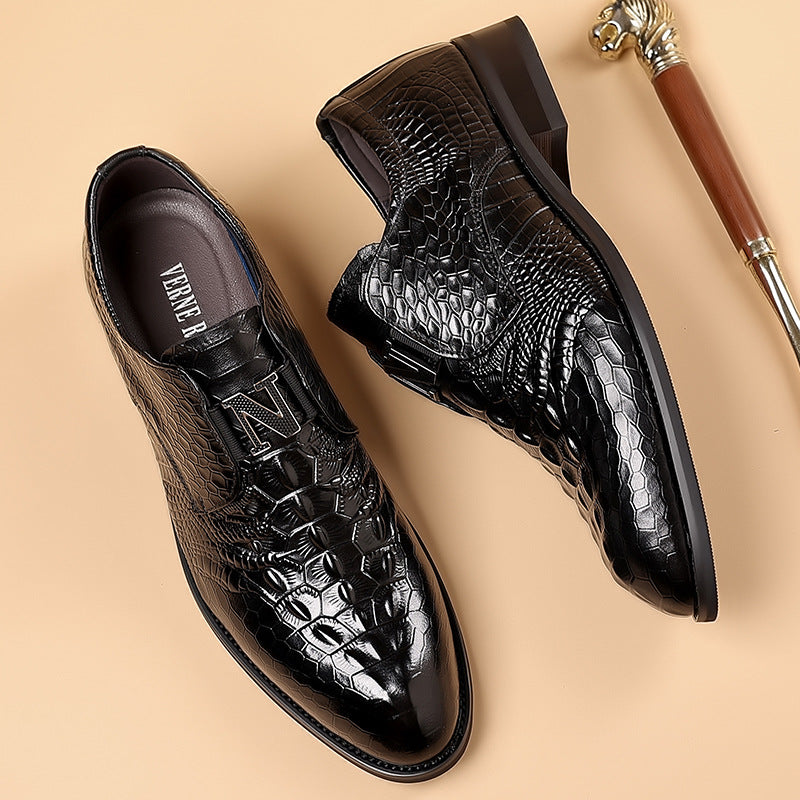 Men's Layer Pure Cattlehide Inner Genuine Cowhide Soft Leather Shoes