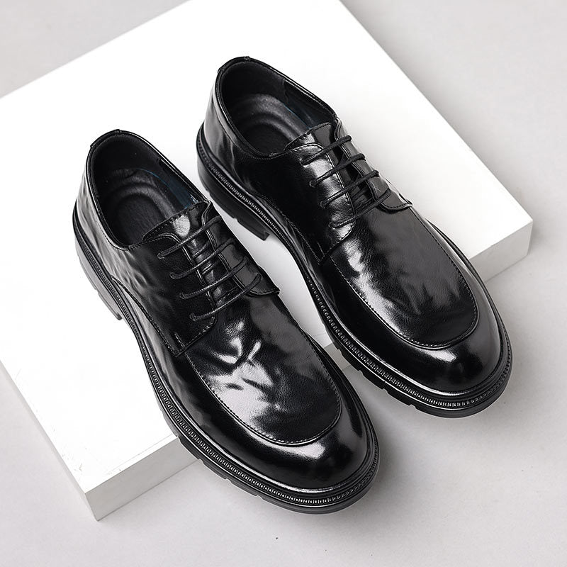 Men's Genuine Hand Grip Formal Business Commute Leather Shoes