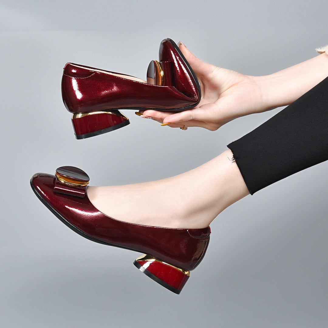 Women's Chunky Pumps Low-cut Spring Summer Green Women's Shoes