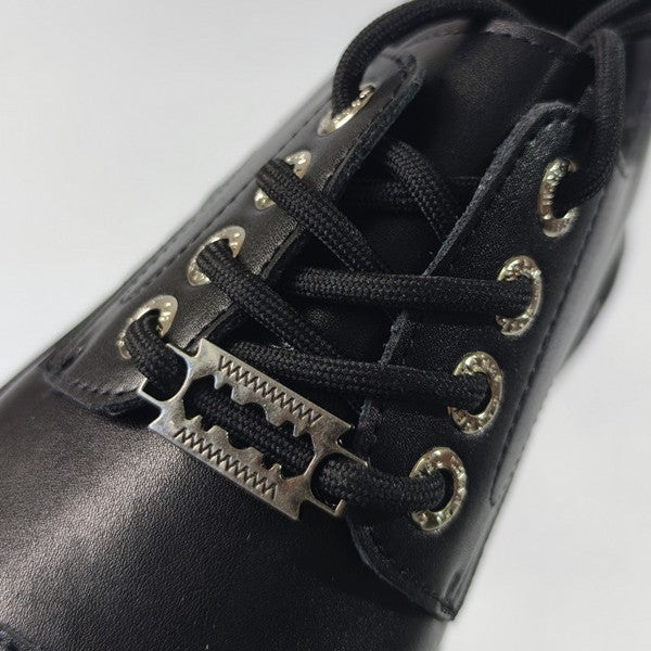 Fashion Punk Big Head Platform Tank Leather Shoes