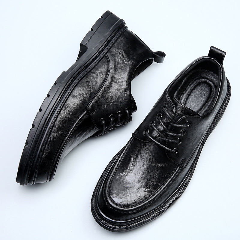 Men's Autumn Cowhide Comfortable Breathable Soft Bottom Men's Business Leather Shoes