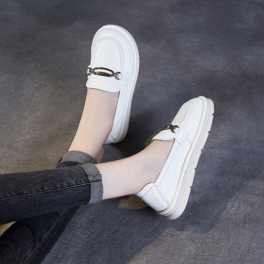Pumps Female Beige Soft Bottom Surface Nurse Loafers