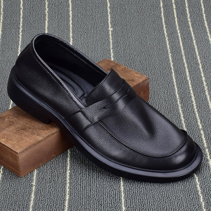 Men's Autumn Breathable Single Layer Soft Bottom Surface Leather Shoes