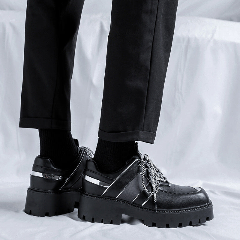 Men's Formal Wear Fashion Square Toe English Style Casual Shoes