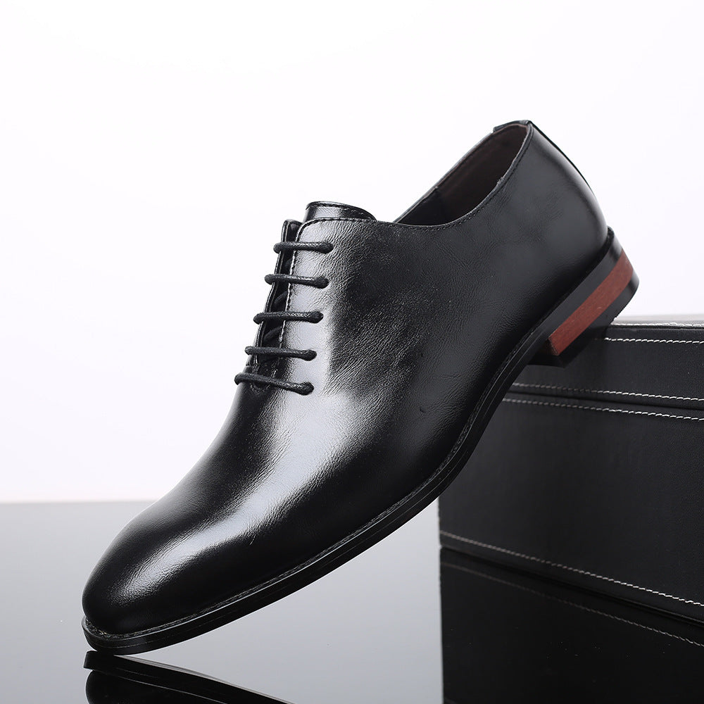 Men's Trendy Business Formal Wear Breathable British Hight Increasing Men's Casual Leather Shoes