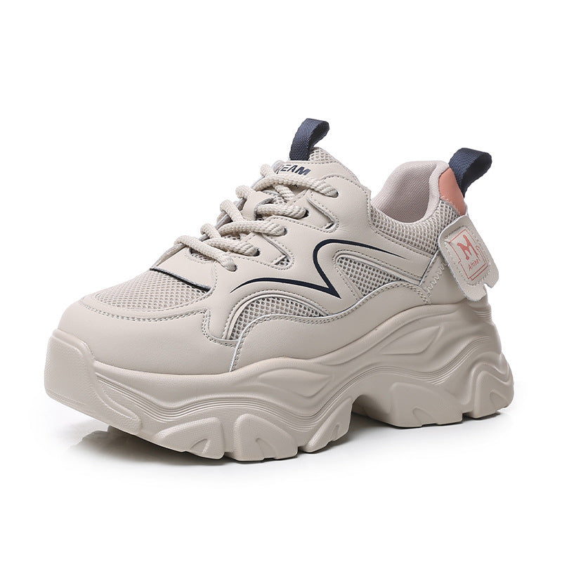 Women's Dad Spring Mesh Breathable Thick Bottom Women's Casual Shoes