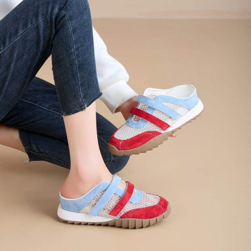 Women's Small Height Increasing Insole Hollow Mesh Slippers