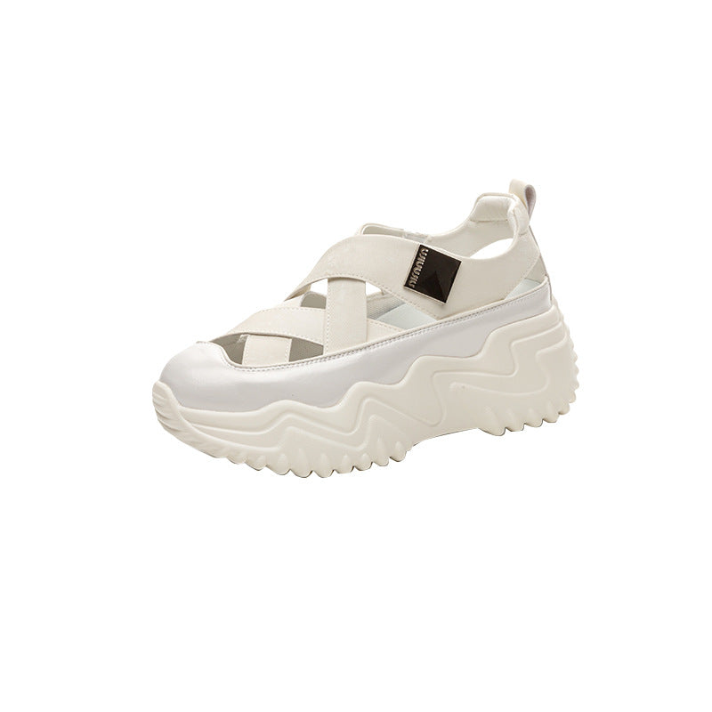 Women's Hollow Out Roman Platform Wedge Fashion Color Sandals