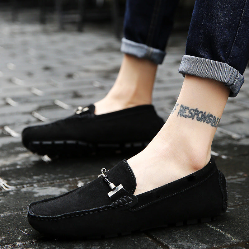 Men's Korean Style Plus Size Doug Lazy Leather Shoes