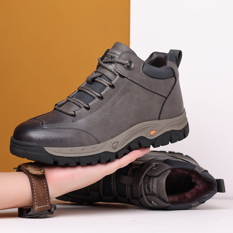 Men's Genuine Wool Outdoor Fleece-lined Warm Northeast Men's Shoes