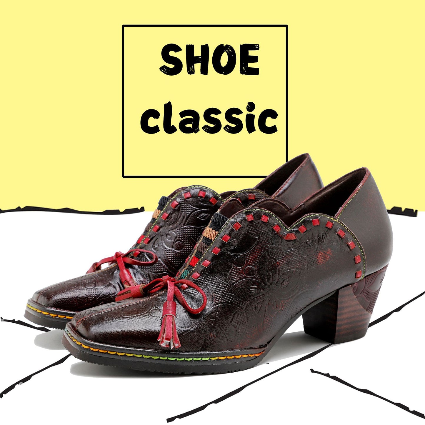 Spring Bowknot Tassel Retro Palace Style Women's Shoes