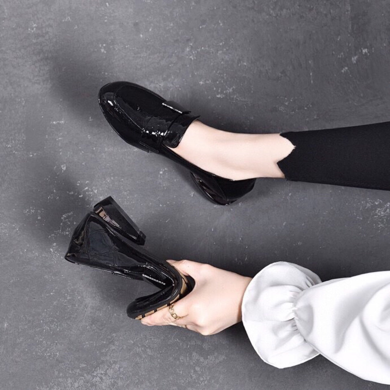 Women's Spring Soft Flat Bottom Pumps Chunky Men's Shoes