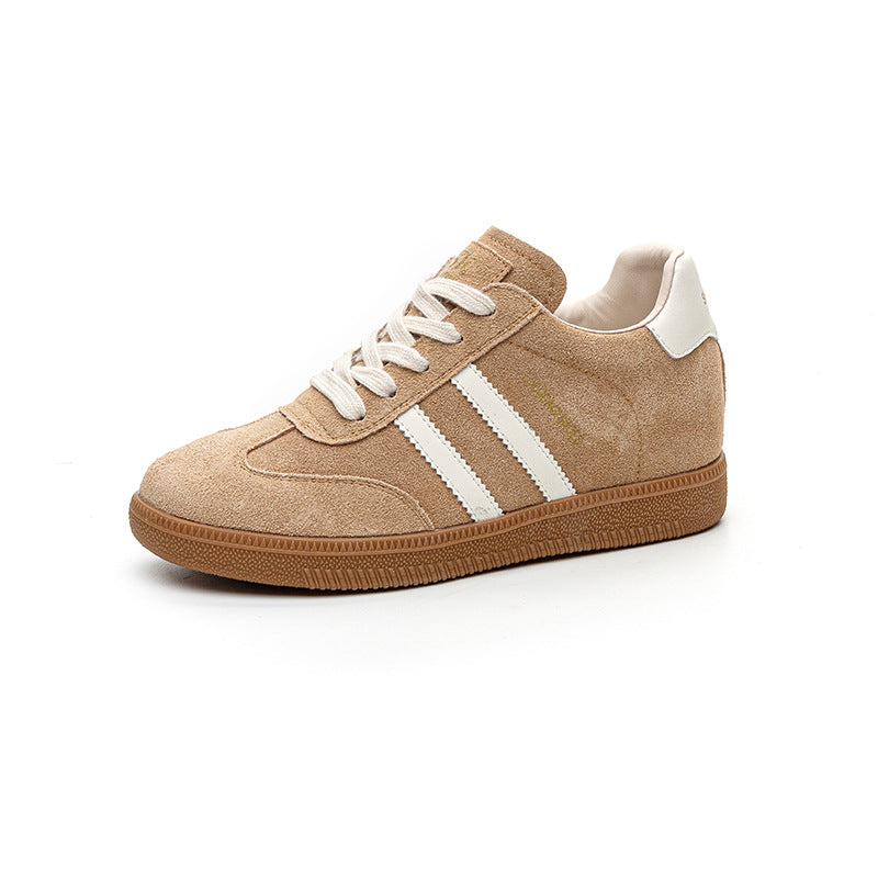 Women's Height Increasing Insole Genuine German Training Color Matching Wedge Casual Shoes