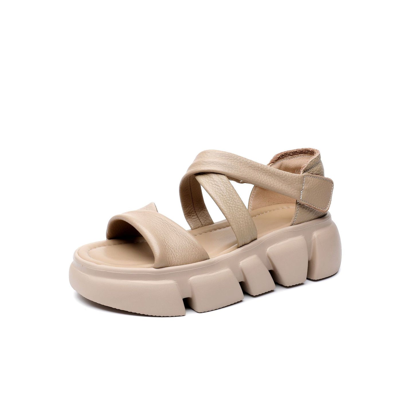 Women's Genuine Platform Summer Retro Style Increased Open Sandals